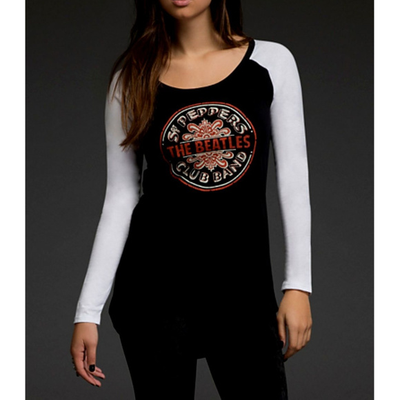 Beatles Sgt. Peppers Raglan rock Official cotton Tee M NWT made USA - Picture 1 of 3